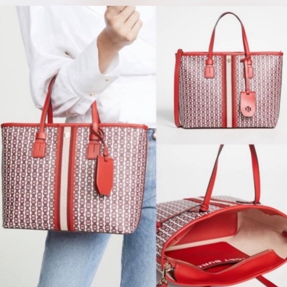 TORY BURCH Gemini Link Tote-RED - Picture 6 of 7